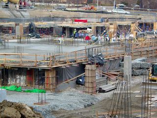 After the obligatory walk through Freedom Park (Sis loves it), I took a moment to photograph the progress on the Waterview. Recall that I also photographed the previous building on this site in my Urban Demolition photo set.