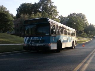 On my birthday, I noticed one of Ride-On's buses, #5580, dead along my street. I don't know what happened to the bus to cause it to be out of commission like that, but considering its orientation on my street, it had to have been running as a 51 to Norbeck Park and Ride when it decided to die. I'd say I picked a good day to take off work, because for all I knew, that could have been the 51 bus that I take in the evenings to get home.