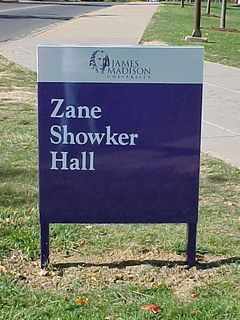 The sign was in a different place than it used to be, and was of a different style, matching the design language that JMU adopted fairly recently that contains street addresses for all of the buildings.