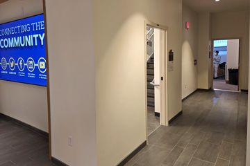Nowadays, the vending lobby is a lot smaller, with much of the space's having been incorporated into the main lobby.  It's now more of a corridor than a room, providing access to room 1103 (formerly 101) and the stairwell.