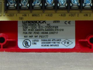 Wheelock DSM-12-24, label