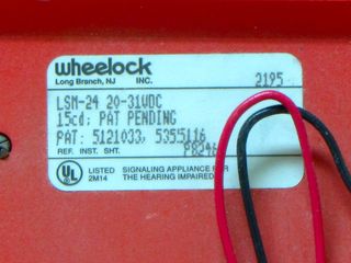 Wheelock LSM-24, label