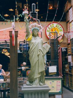 The Statue of Liberty at East Side Mario's at the Toronto Eaton Centre.