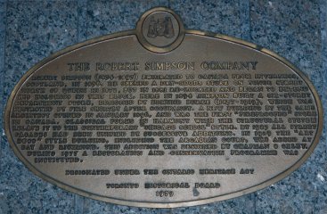 We also took a moment to look at the historic plaque at the corner of Queen and Yonge Street, which said that the store was built in 1896.