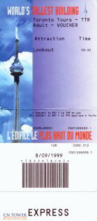 The CN Tower ticket