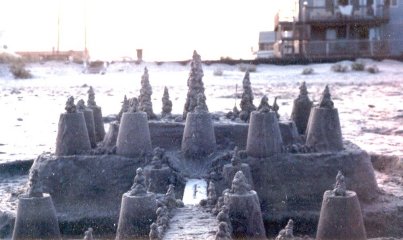 Sand castle that we did one year at Sea Isle City.