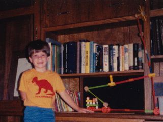 Apparently, I was something of the Tinkertoys engineer when I was little. I believe, based on the thing at the end on the upper right, that this was another fan. I'm not entirely sure what the rest of the structure was for, but it certainly does look cool.