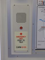 Center emergency intercoms: The 6000-Series is the only car type to contain emergency intercoms at the center of the car, beneath the door release handle.