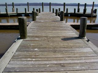 The docks themselves are wooden, and look somewhat aged, and are speckled with bird poop, so watch your step.