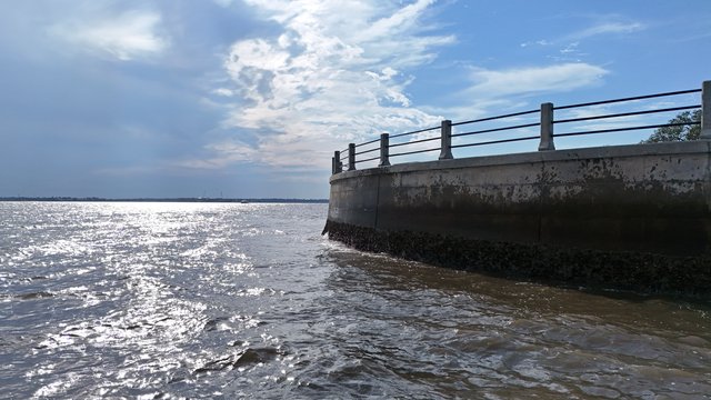 Southeast corner of the Battery, where the Ashley and Cooper Rivers meet.