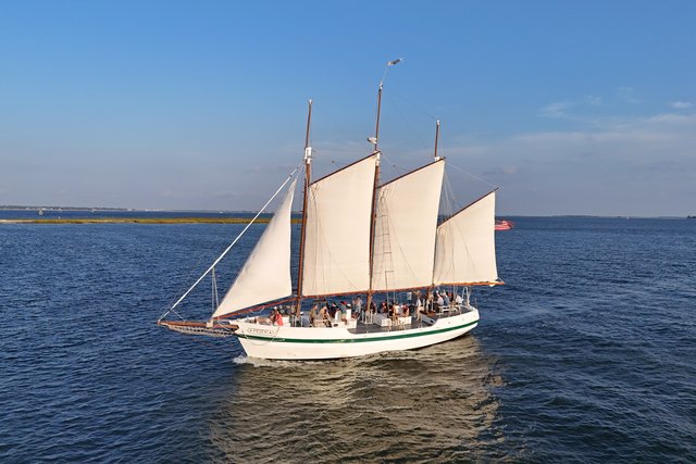 The Pride, a three-masted schooner used for sightseeing cruises.