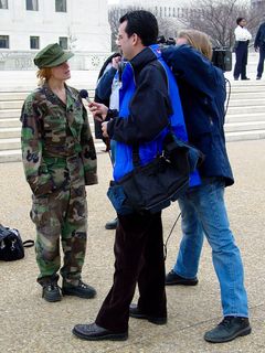 Some people conducted interviews with participants.