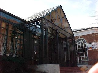 Past the crossing is the Charlottesville Ice Park (now Main Street Arena), home of UVA Hockey, and year-round public skating.