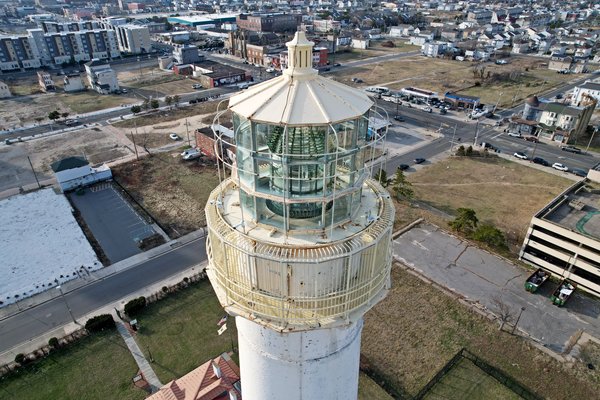 Beacon of the Absecon Lighthouse, towering over the eastern part of Atlantic City.