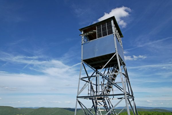 Sounding Knob Fire Tower, a restored fire watch tower on Jack Mountain near Monterey, Virginia.