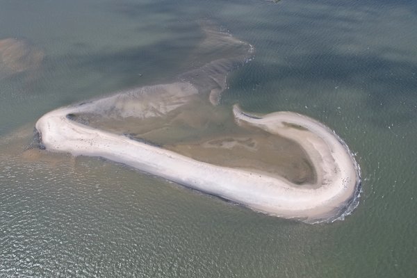 Skimmer Island, a small island in the Isle of Wight Bay just north of the Ocean City Inlet.
