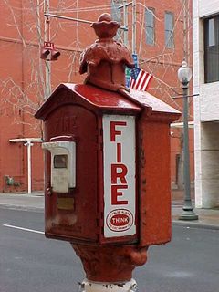 On the side of the box, in big letters, its purpose is identified - FIRE. And if you're thinking about pulling it as a prank, don't. A false alarm may cost a human life, if firefighters are responding to a malicious pull instead of a real fire.