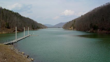 And this is Lake Moomaw! Absolutely beautiful, with mountains on either side of the lake.