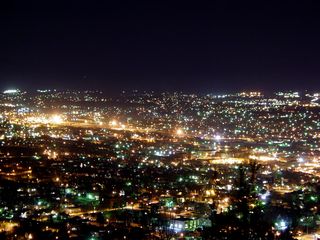 The city of Roanoke, as seen from the lower observation deck of Mill Mountain Park, is always a beautiful sight, though especially so at night, when all the lights become bright.