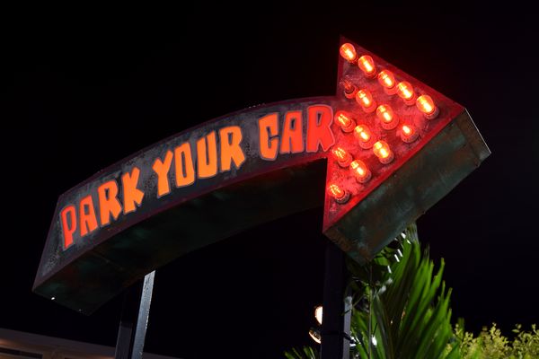 "Park Your Car" sign at Seacrets, at 49th Street and Coastal Highway