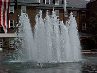 Coming off the bus, we immediately approached this fountain, shooting up a small wall of water...