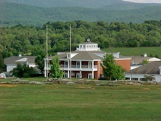 The Waynesboro Outlet Village, as seen from a distance