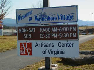 Outlet Village welcome sign