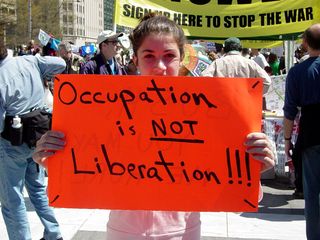 This is what liberation is NOT... occupation is not liberation, and even more importantly, don't kill me and call it liberation.