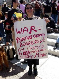 "War = Primitive Overly Aggressive Act Created by Dehumanized Greedy Minds"