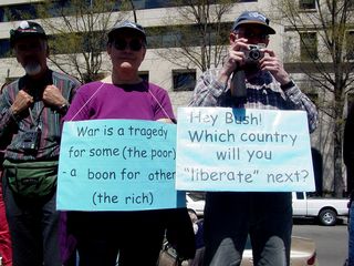 It has appeared to many since the fall of the Taliban that the war on terror is a matter of hopping around from country to country believed to harbor terrorists. So everyone's wondering what Bush's next move will be - which country we will "liberate" next.