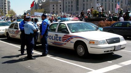 Meanwhile, the MPDC takes up station on Pennsylvania Avenue at the northwest corner of Freedom Plaza.