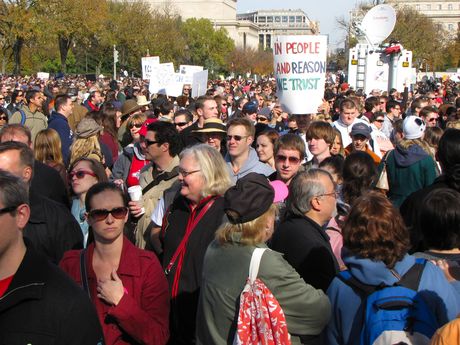 Crowds on the Mall.
