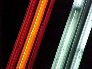 These shots of the neon tubing in its various colors is interesting because it shows the distance between the various rings of the star in an "up close and personal" way.