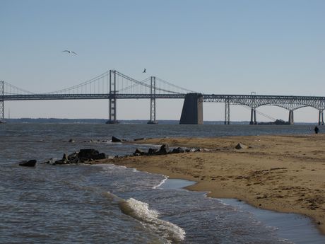 Southeast corner of the park, with the Bay Bridge visible in the distance.