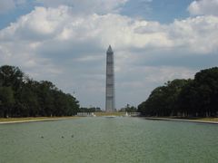 West side of the monument, viewed from the western edge of the Lincoln Memorial Reflecting Pool.
