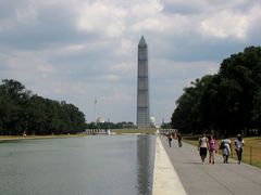 West side of the monument, viewed from the west end of the Lincoln Memorial Reflecting Pool.
