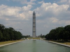 West side of the monument, viewed from the plaza in front of the Lincoln Memorial.