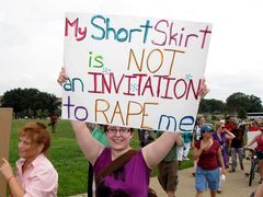 "My short skirt is NOT an invitation to RAPE me"