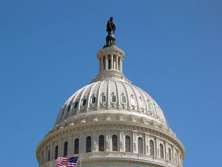 Crowning the dome is the Statue of Freedom.