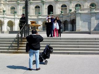 As well as housing our legislative bodies, the Capitol has great symbolic value to our nation, making it a popular place for tourists to have their pictures taken.