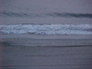 And the waves crash against the beach.