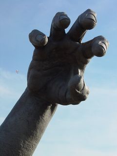 The most visible part of The Awakening is the statue's right arm. It is the tallest part of the statue. According to a few folks I encountered, there are some people daring enough to actually climb up to the hand.