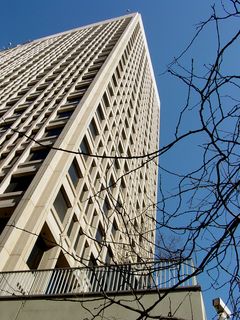 Last on the line on Cary Street before reaching Shockoe Bottom is the Bank of America Tower, completed in 1974.