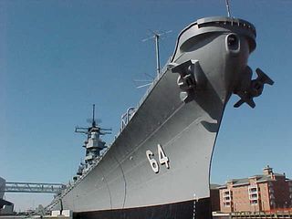 The Wisconsin is currently painted in what is known as "Measure 13". This is the Navy's normal peacetime coloring scheme, the least visible under the widest range of lighting conditions.