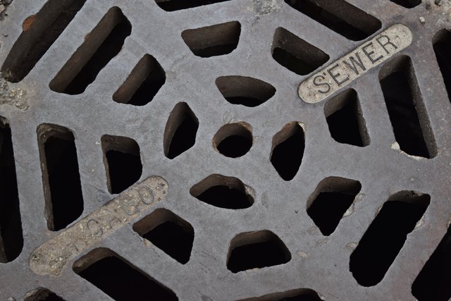 Sewer manhole cover.